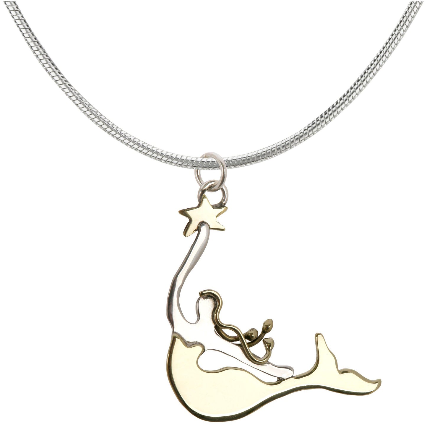 Sterling & Brass Mermaid Necklace