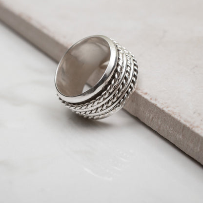 Triple Rope Sterling Spinning Ring