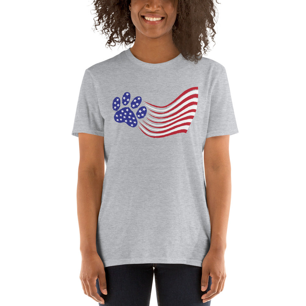 Paws and Stripes Flag T-Shirt