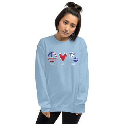 Peace Love & Pets Crewneck Sweatshirt