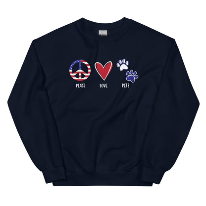 Peace Love & Pets Crewneck Sweatshirt