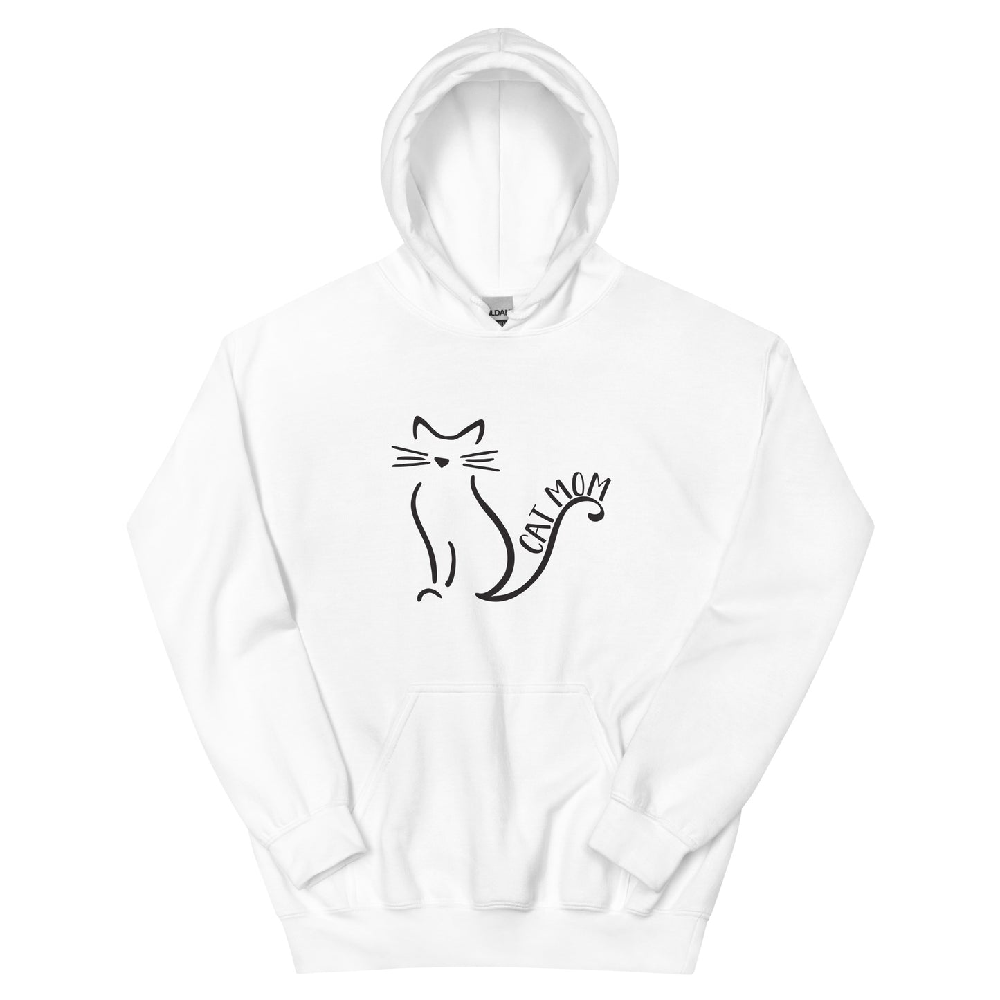 Cat Mom Outlined Hoodie