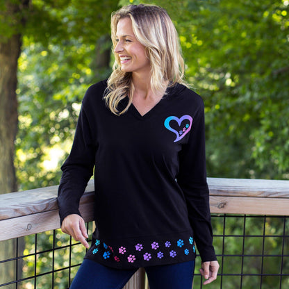 Paws to My Heart Lightweight Hooded Tunic