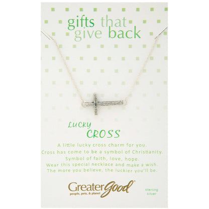 Wish You Well Cross Sterling Necklace
