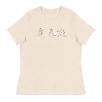 Cat Yoga Pose Relaxed T-Shirt