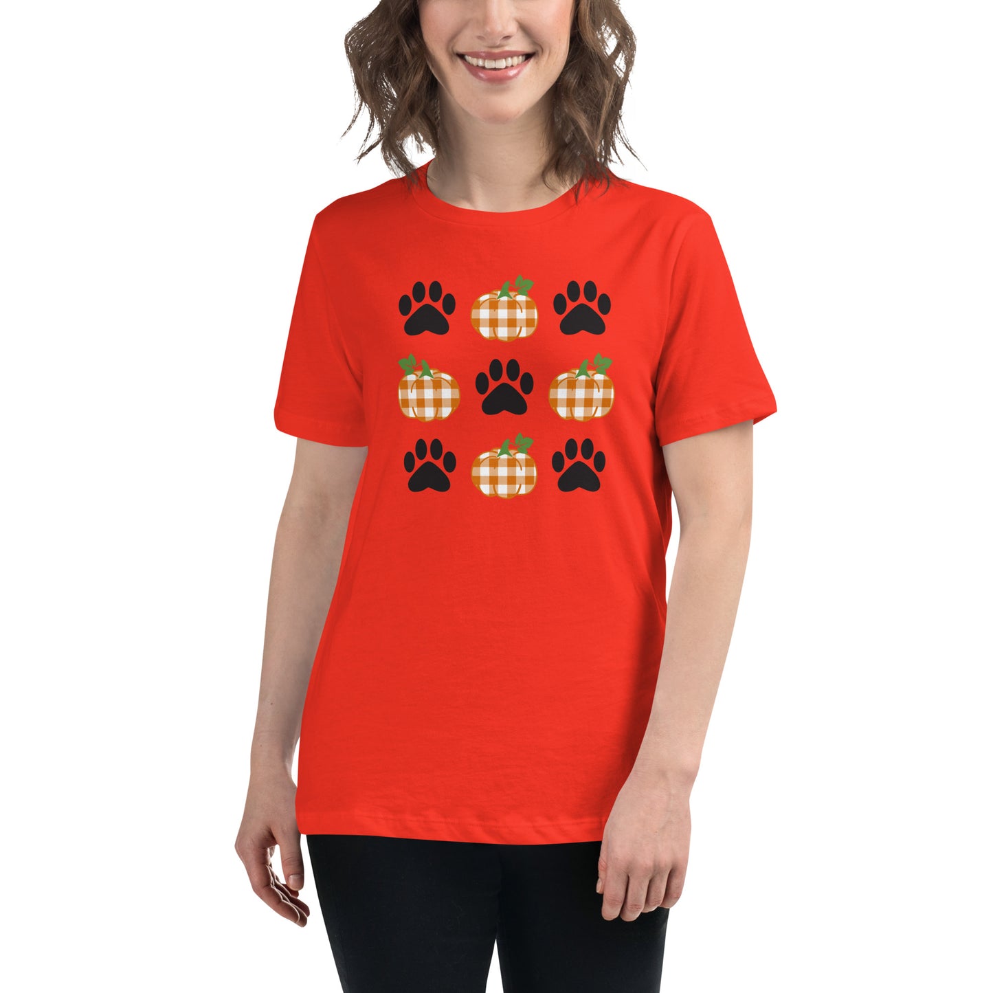 Pumpkins & Paws Women's Relaxed T-Shirt