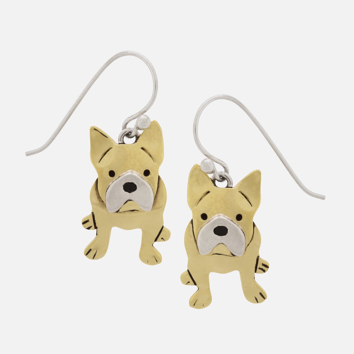 Sterling Silver Dangle Dog Earrings