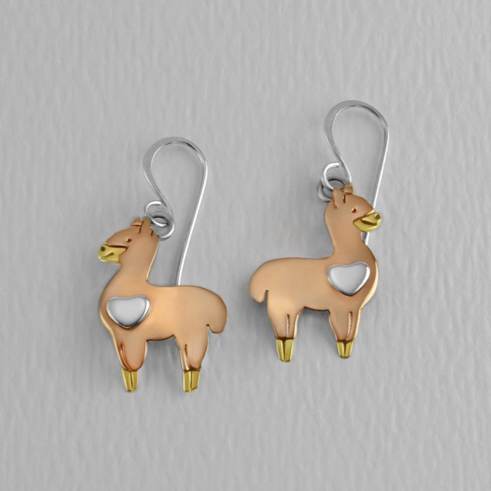 Alpaca Mixed Metals Drop Earrings
