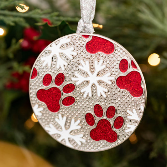 Happiness Has 4 Paws Snowflake Ornament