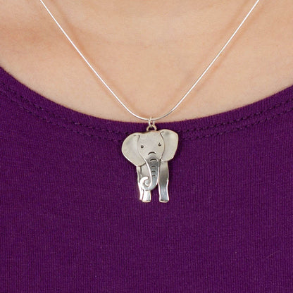 Proud Elephant Sterling Necklace