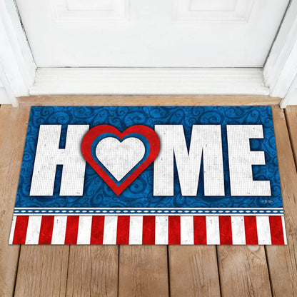 Heart of the Home Patriotic Door Mat