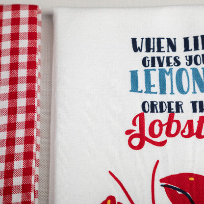 Lobster Dish Towel - Set of 2