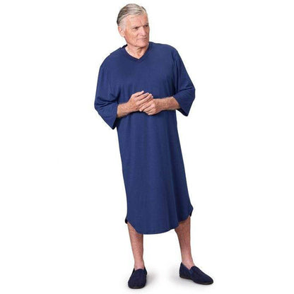 Men's Open Back Antimicrobial Nightgown