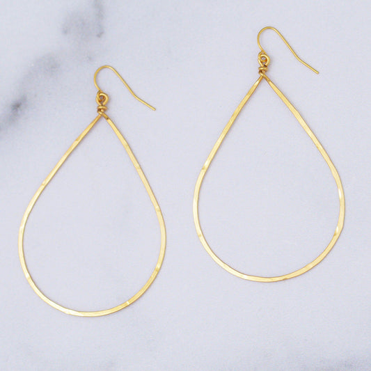 Gold-Plated Teardrop Earrings
