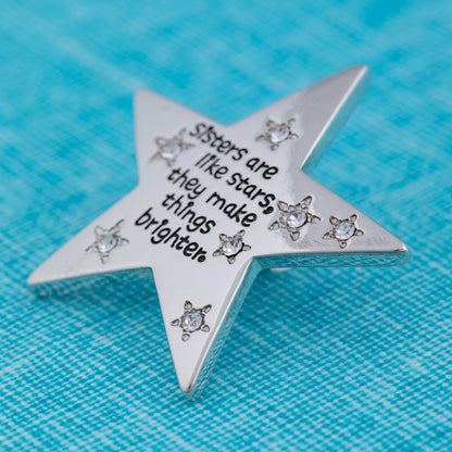 Sisters are Like Stars Pin
