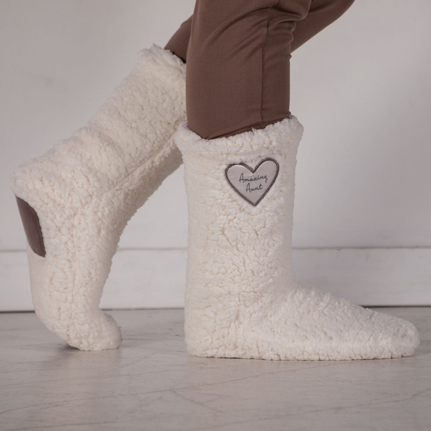 Sweet Sentiments Sherpa Fleece Slipper Socks