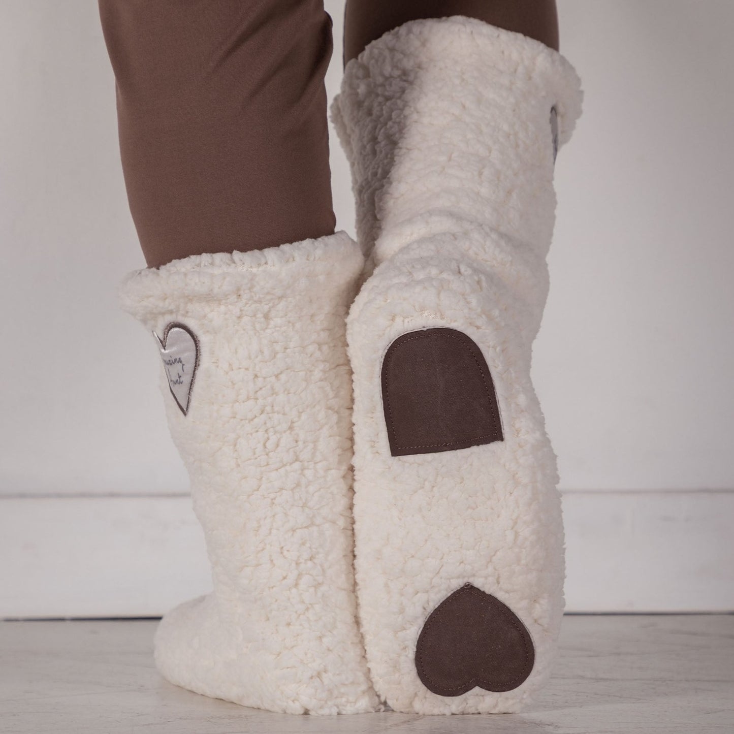 Sweet Sentiments Sherpa Fleece Slipper Socks