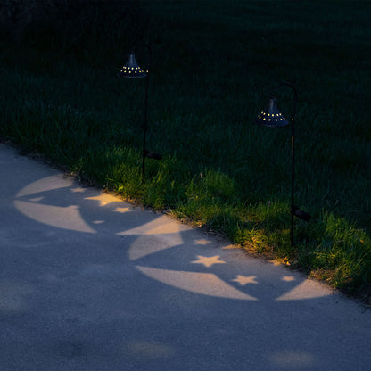 Outdoor Solar Pattern Lantern - Set of 2