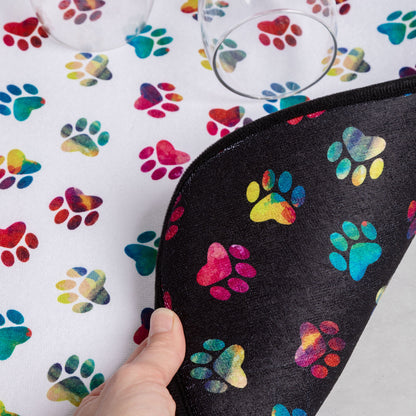 Ombre Paws Double Sided Dish Drying Mat
