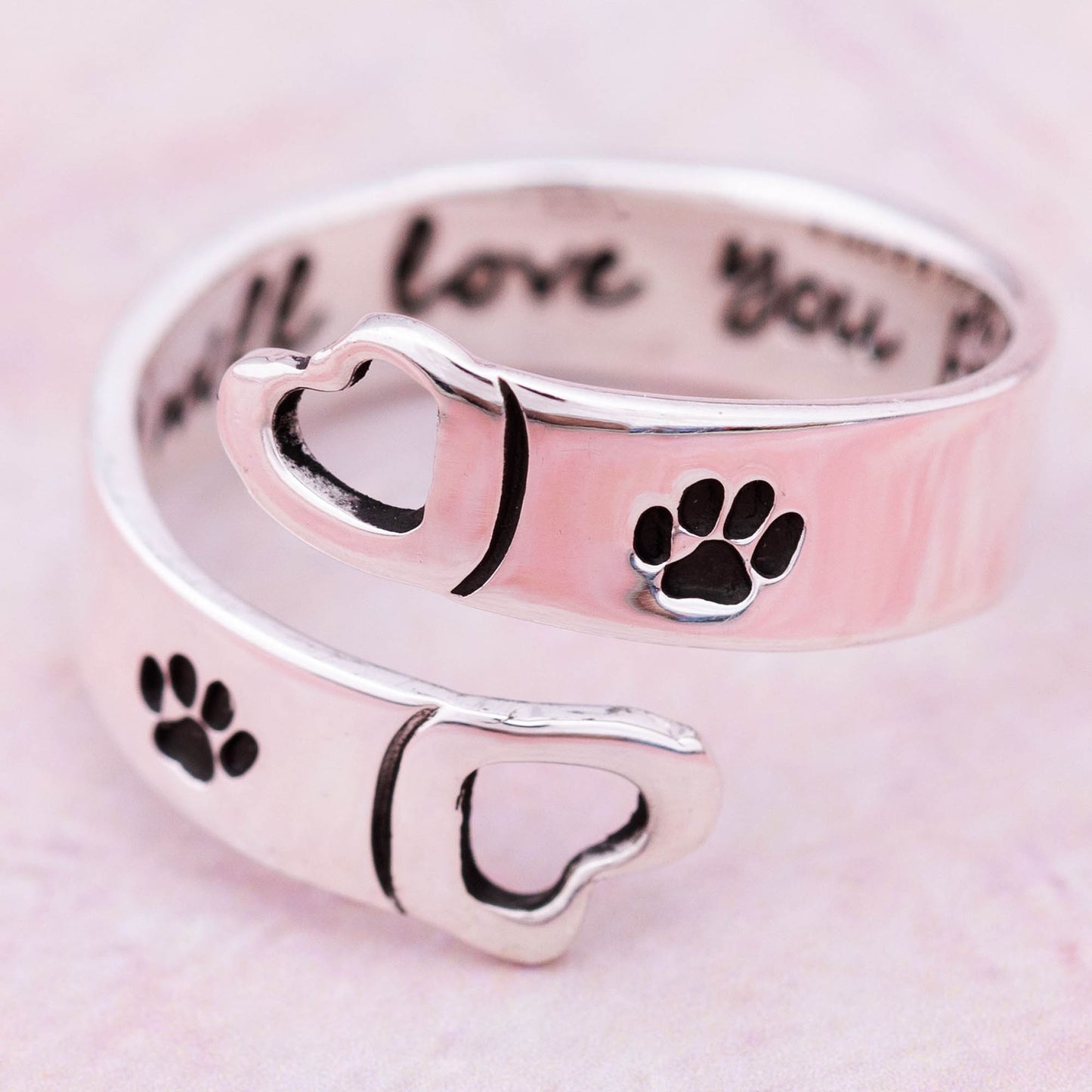 I Will Love You Forever Adjustable Sterling Ring