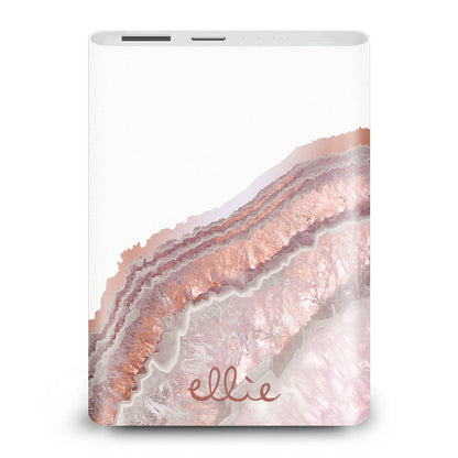 Rose Gold Agate Power Bank