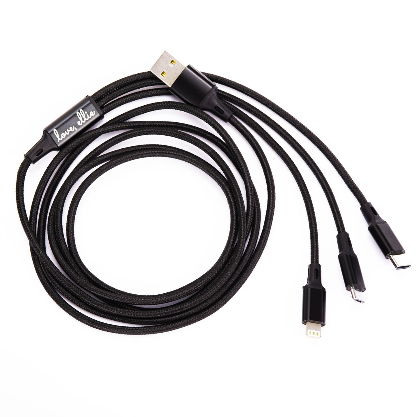 Black Nylon Charging Cable