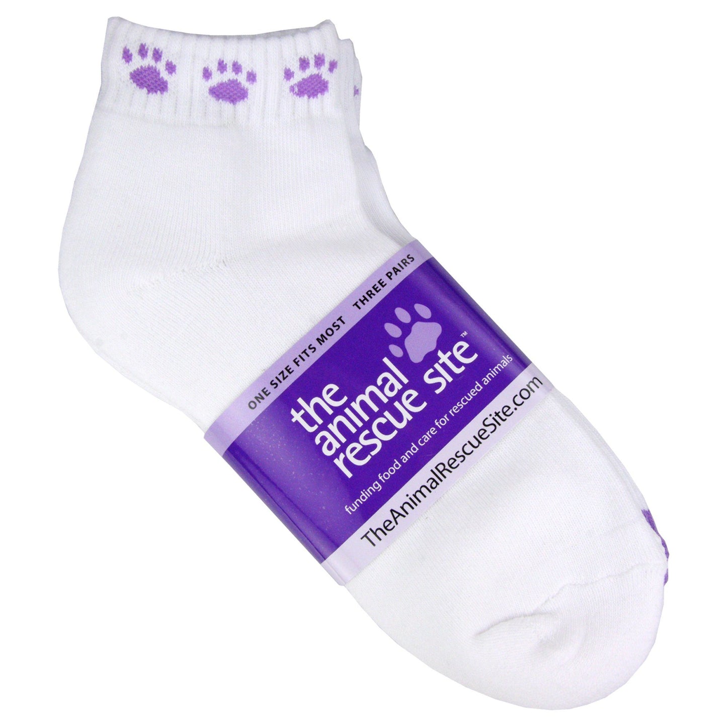 Purple Paw Sport Socks - Set Of 3