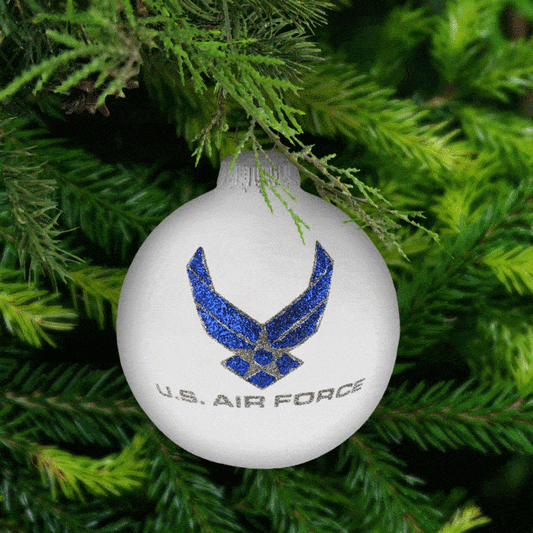 Air Force Hand-Painted Glass Ornament