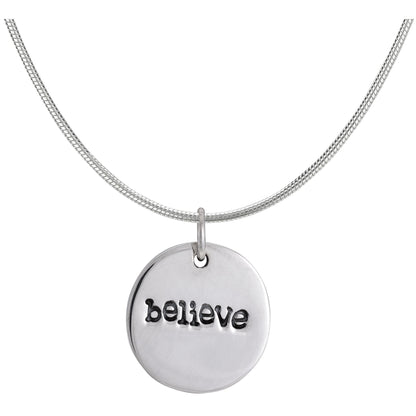 Believe Dream Double Sided Sterling Necklace
