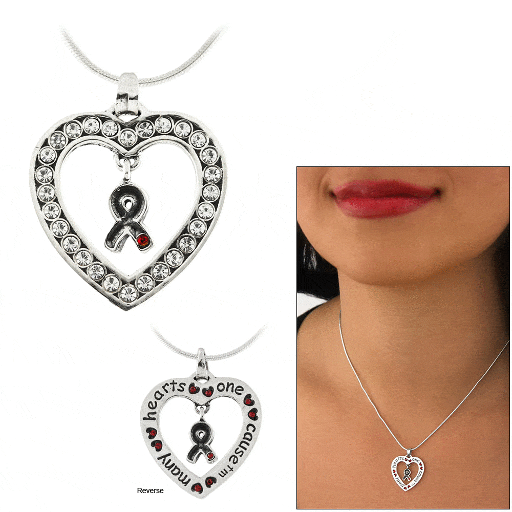 Many Hearts One Cause&trade; Diabetes Awareness Sterling Necklace