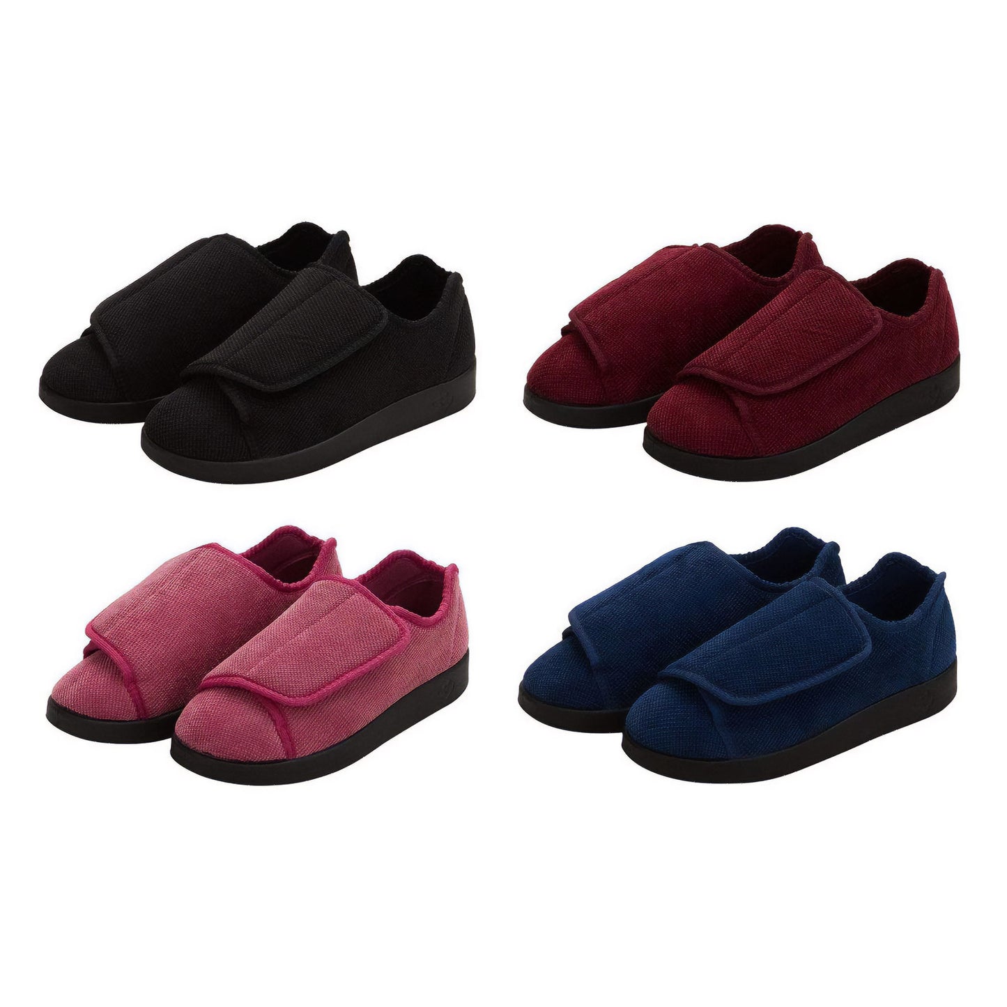 Women's Antimicrobial Extra Extra Wide Easy-Closure Slippers