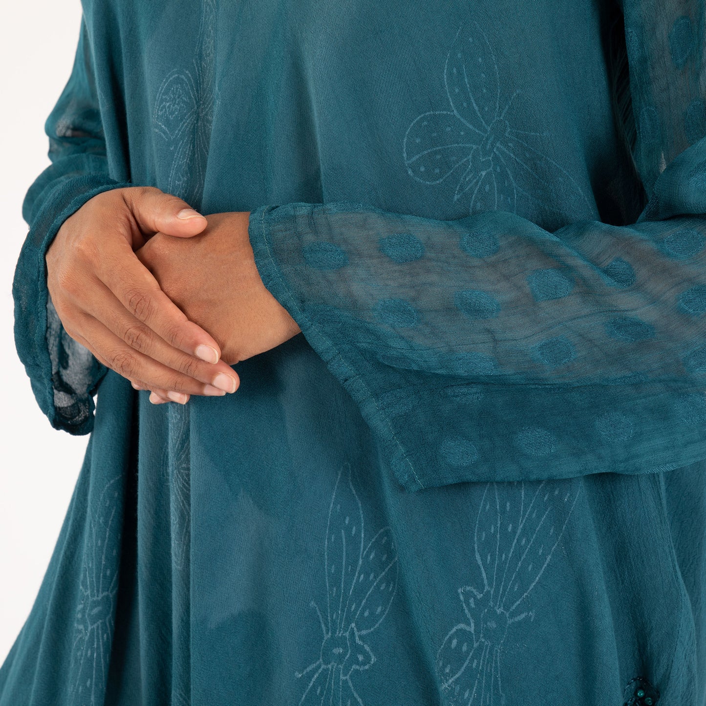 Midnight Butterfly Long Sleeve Tunic
