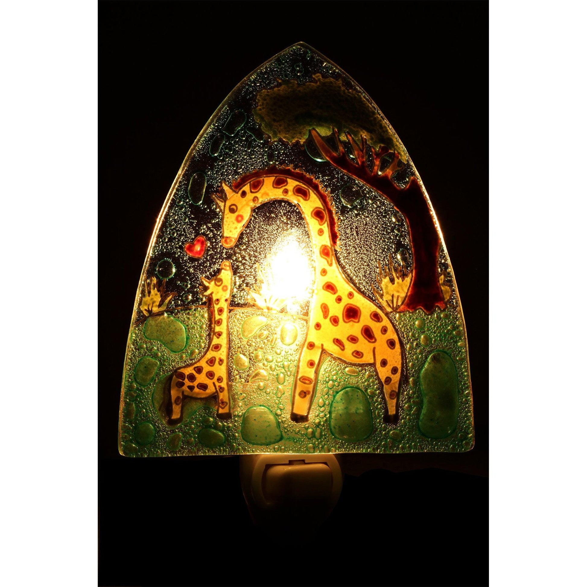 Giraffe Love Recycled Glass Night Light
