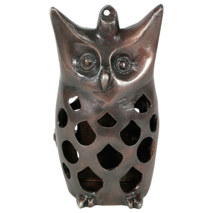 Recycled Metal Owl Luminary