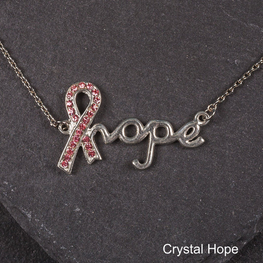 Promo - PROMO - Crystal Hope Pewter Necklace