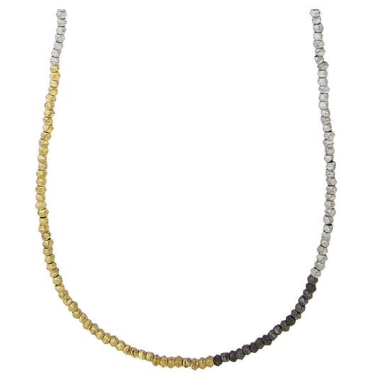 Metallic Colorblock Necklace