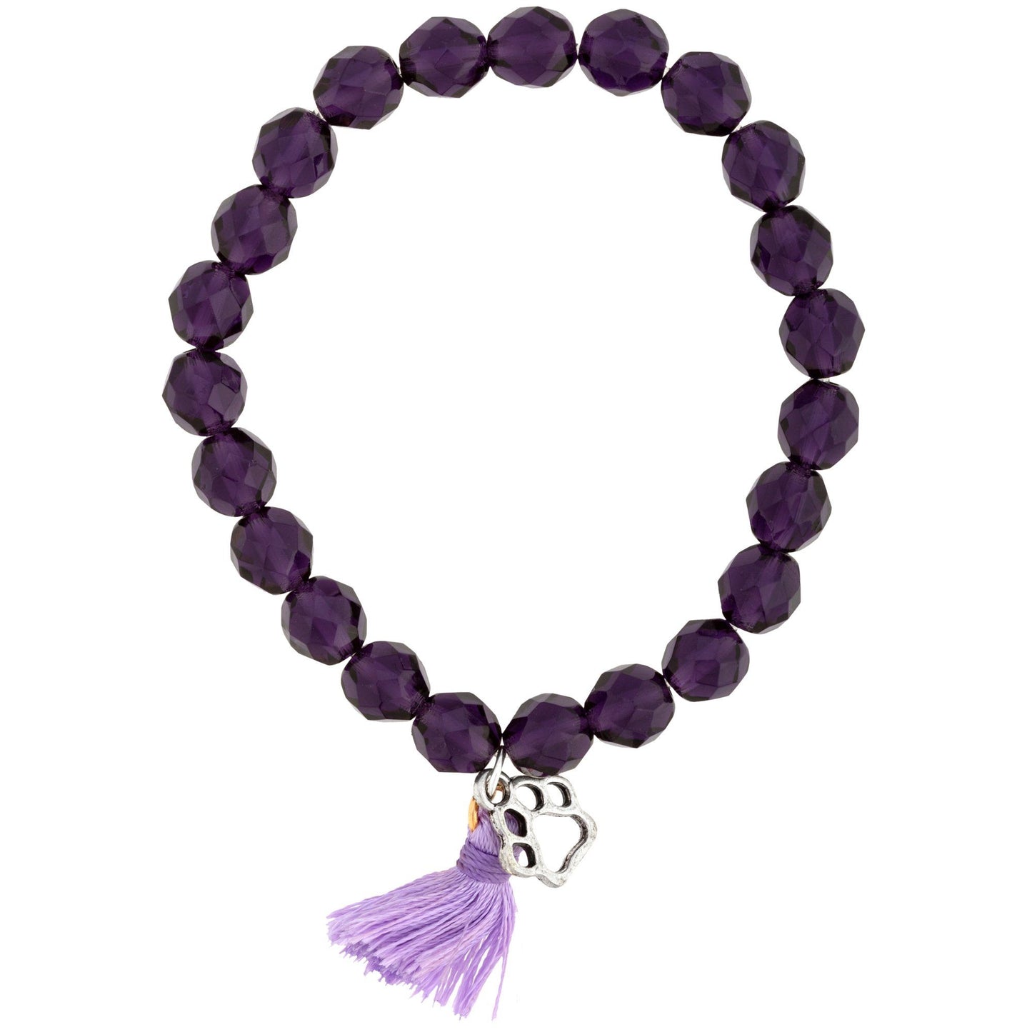 Promo - PROMO - Purple Paw & Tassel Mala Bracelet