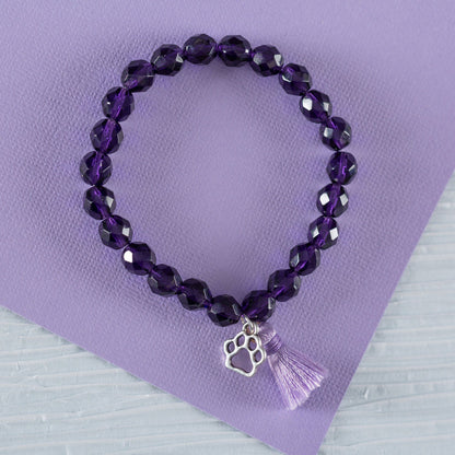 Promo - PROMO - Purple Paw & Tassel Mala Bracelet