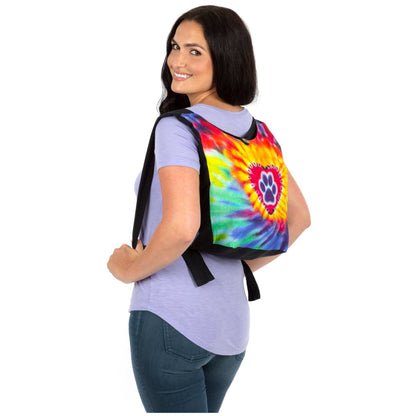 Tie-Dye Paw & Heart Convertible Backpack