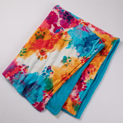 Super Cozy&trade; Decorative Paws Reversible Blanket