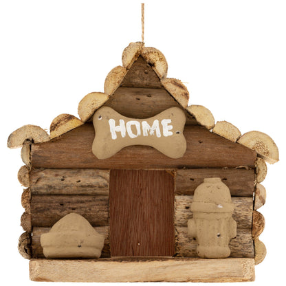 Handmade Recycled Driftwood Dog House Ornament