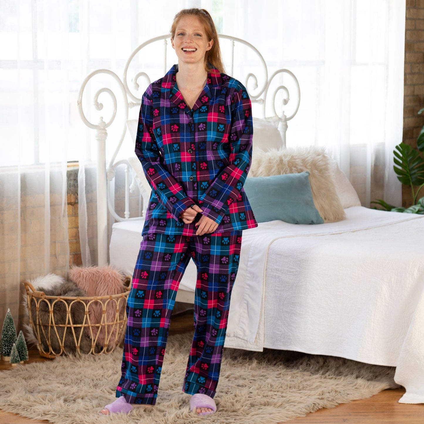 Flannel Paws Pajama Set