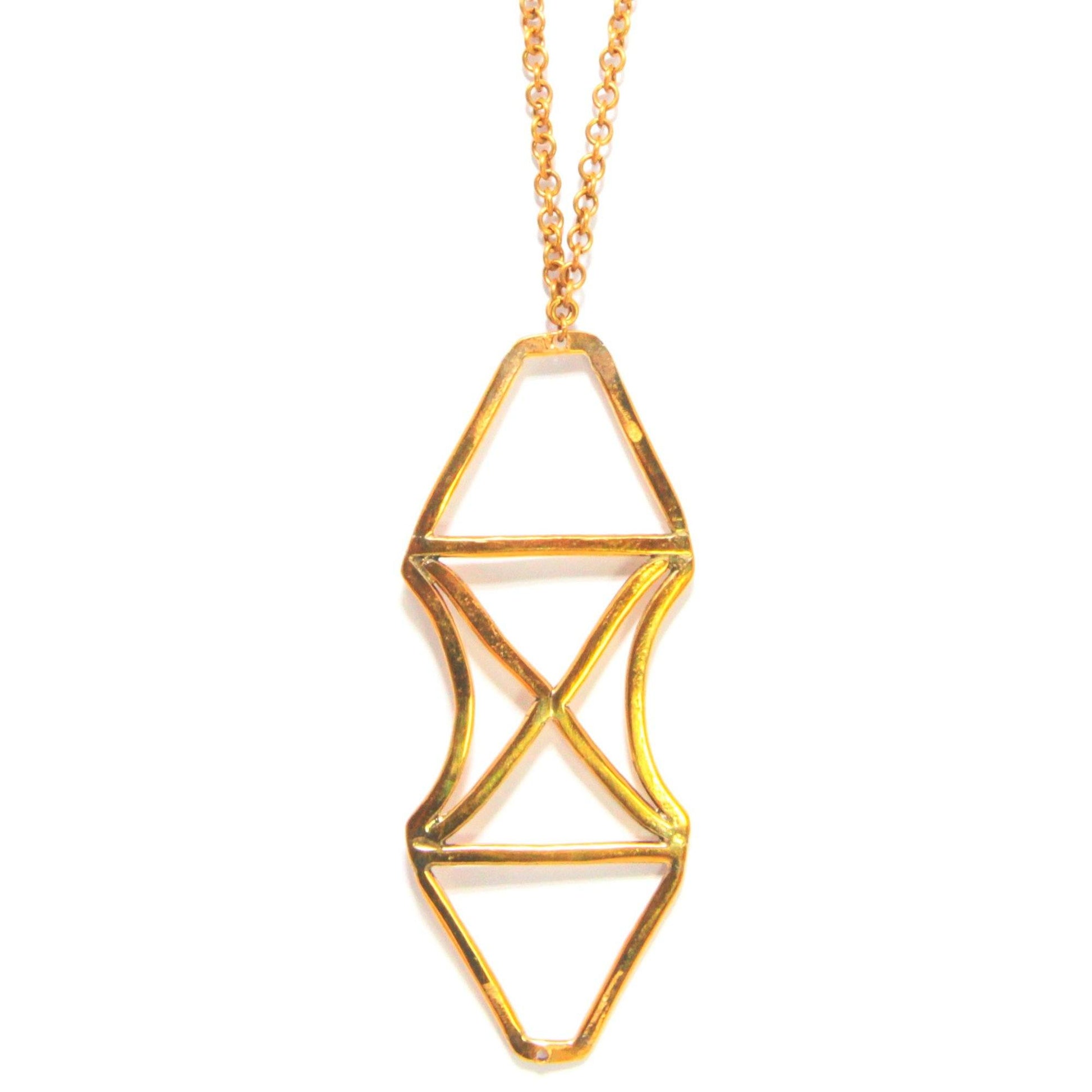 Axis Brass Necklace
