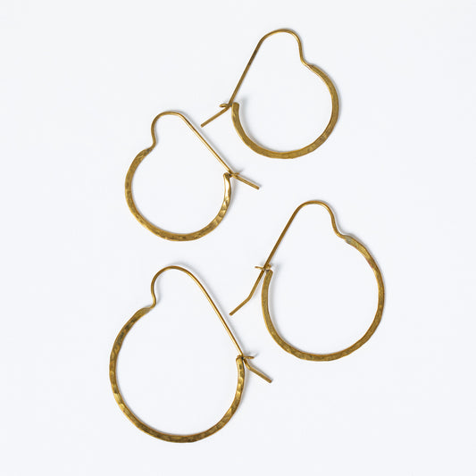 Sasa Hoop Brass Earrings