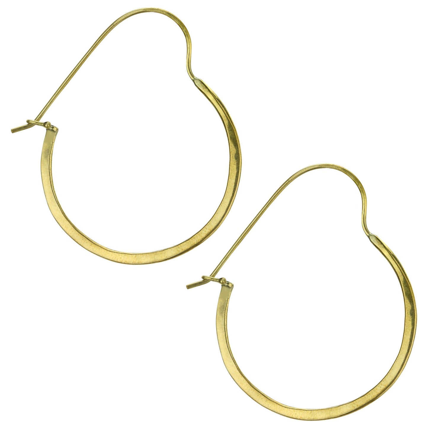 Large Sasa Hoop Brass Earrings