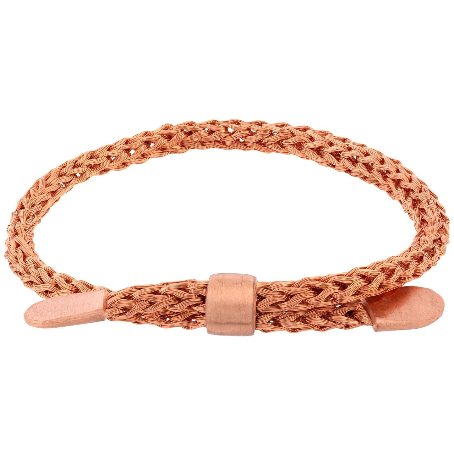 Hand Knit Adjustable Copper Bracelet
