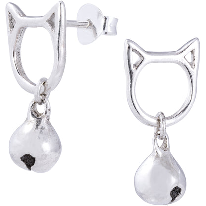 Kitty Bell Sterling Silver Earrings