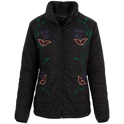 Embroidered Flowers Insulated Jacket