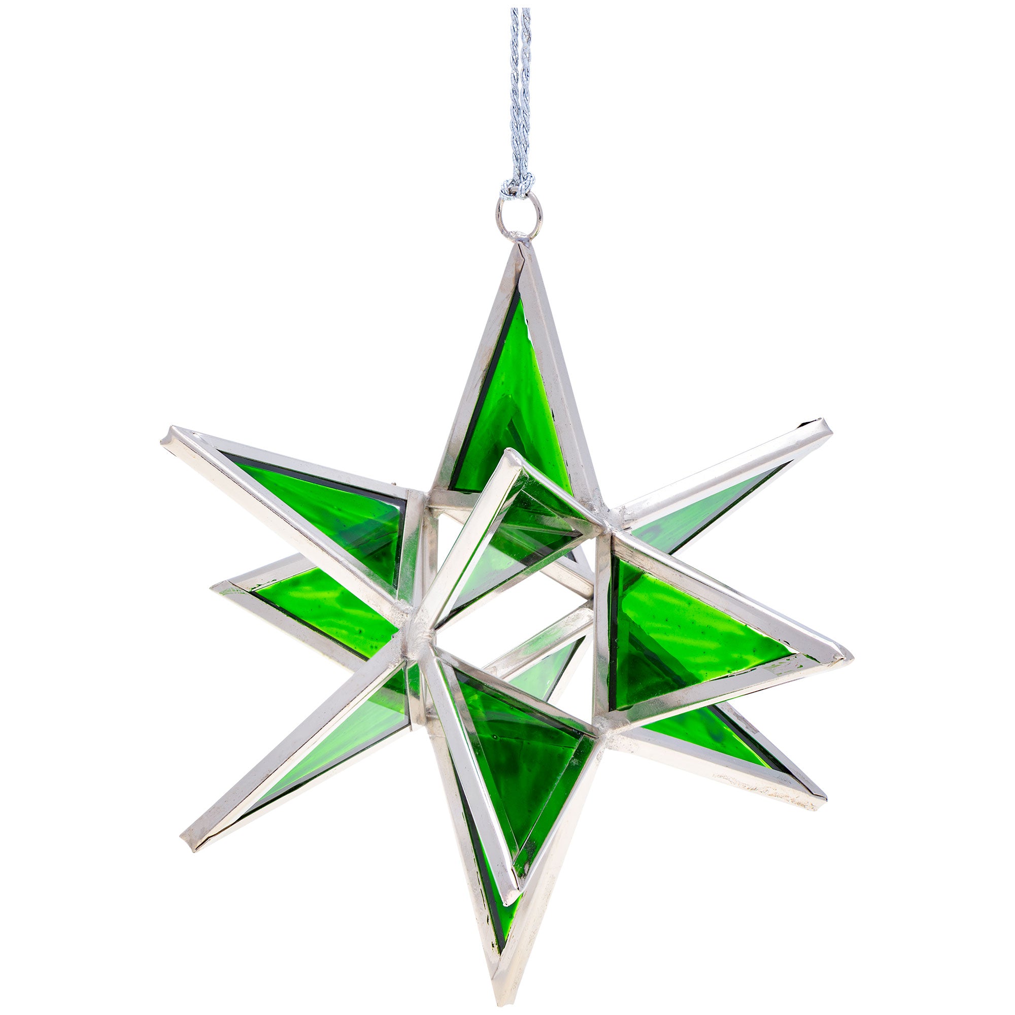 Glass Moravian Star Ornament