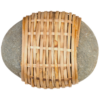 Bamboo Wrapped River Rock